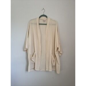 Manta Del Lago Kimono‎ Oatmeal Jacket Women Large With Pockets